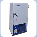 Laboratory freezer / chest / ultra low-temperature / on casters